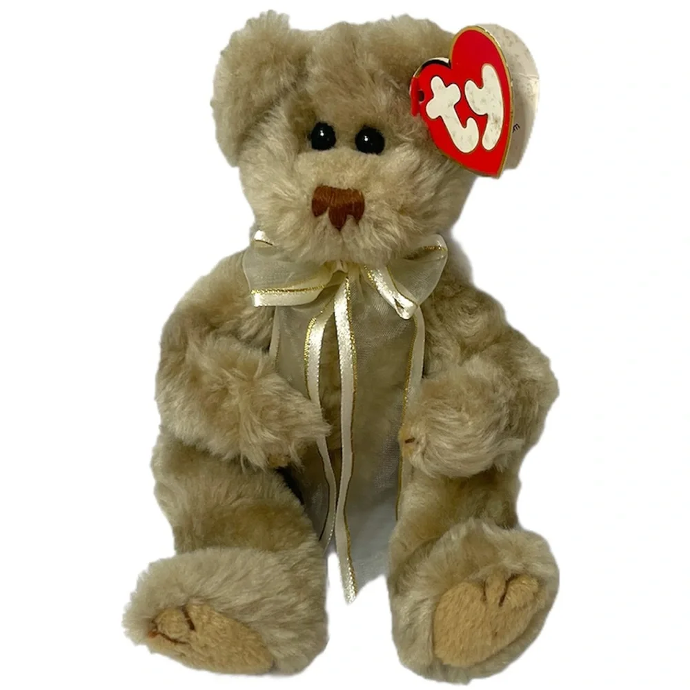 Vintage Teddy Bear Plush Attic Treasures Beverly Gold 93 TY Collectible Classic